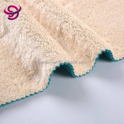 Top Quality New Design Bound Fleece Pd 100% Polyester Plain Dyed Fabric For Blanket